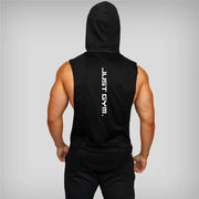 Men's Hooded Fitness Vest with Iron Waistband